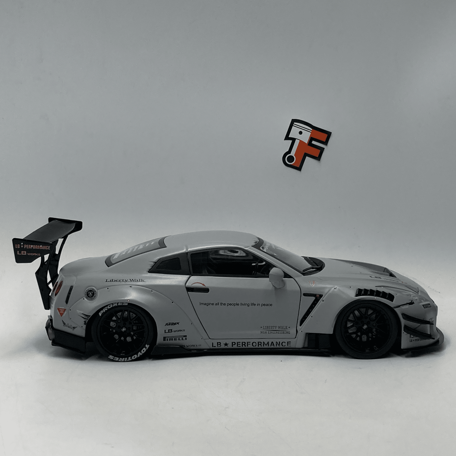 Nissan GT-R (R34) With LBWK Body Kit Fighter Livery 2024 + Kato Figure ...