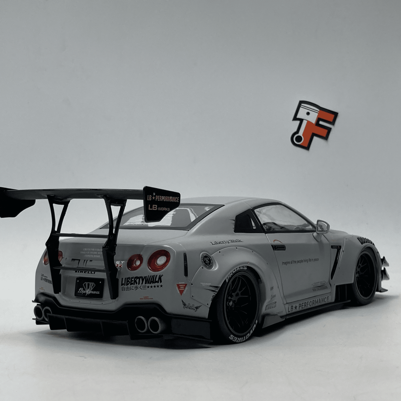 Nissan GT-R (R34) With LBWK Body Kit Fighter Livery 2024 + Kato Figure ...